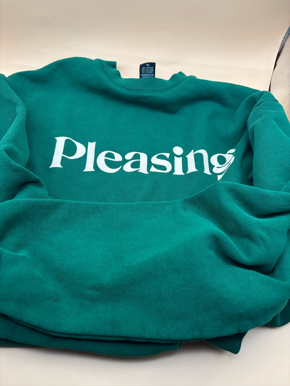 Pleasing Harry Styles Sweatshirt Small Green Pullover Heavyweight Crewneck